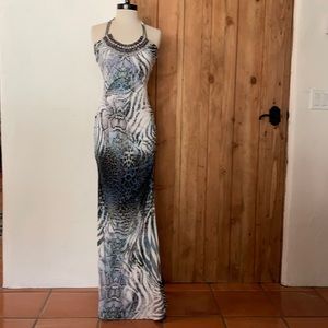 SKY maxi cobra print bejeweled eye catcher